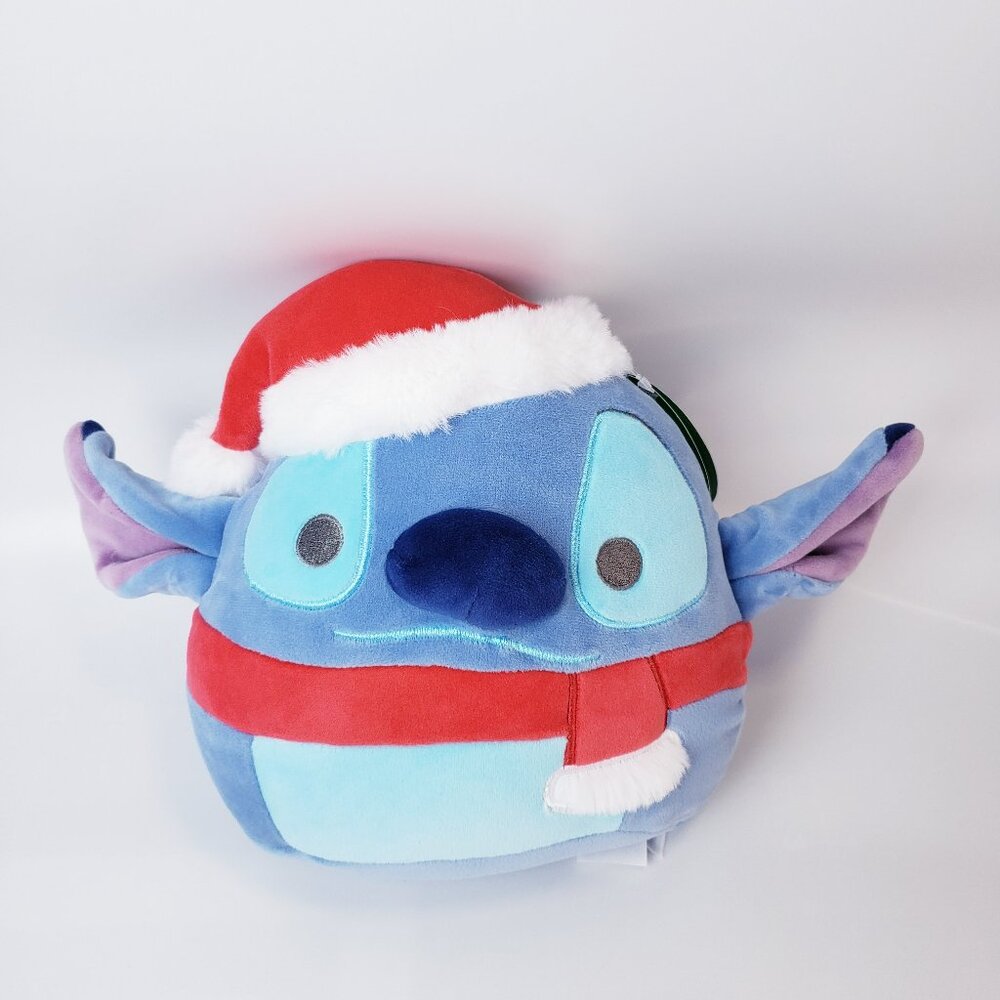 Original Squishmallows 8" Disney Stitch With Santa Hat